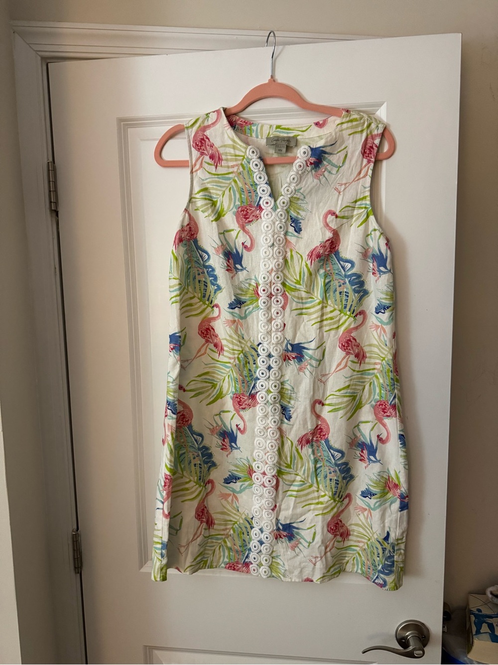 charlie paige linen blend dress size m